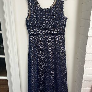 Mi Ami Navy Lace Sleeveless Dress - Size M